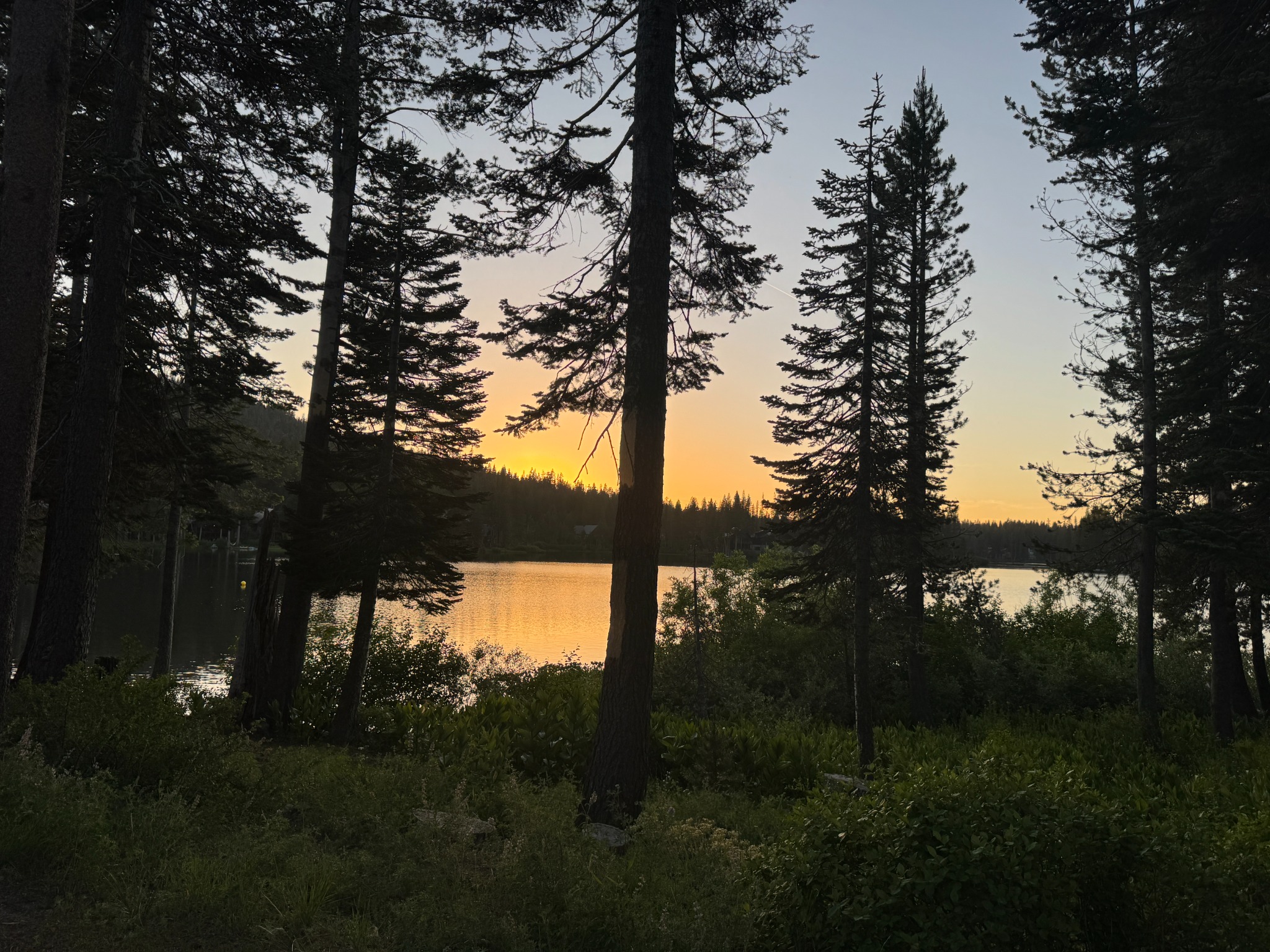 Serene Lakes sunset